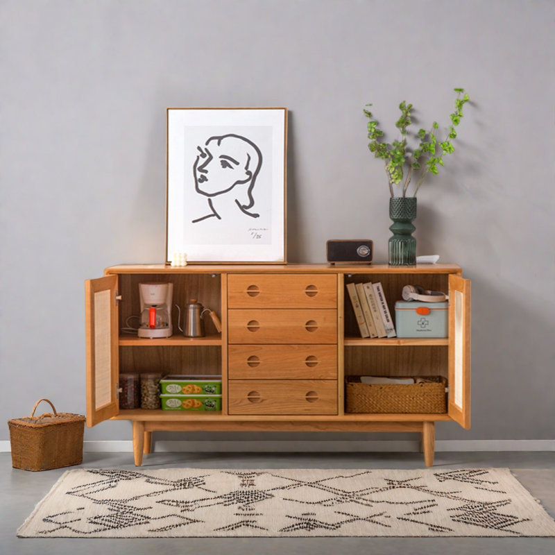 Armoire de rangement simple, H 33,46 po x l 62,99 po x P 15,75 po