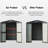 Galvanized Steel Outdoor Storage Shed 5.7X3 Ft - For Patio, Backyard, Garden, Lawn Double Lockable Doors, Massive Storage, Rust, Rain- Roof, Ventilation Feature Metal For Extensive Compartment, Rust