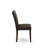 7 Piece Mid Century Dining Set consists A Mid Century Dining Table and 6 Black Textured Polyester Fabric Kitchen Chairs, Distressed Jacobean