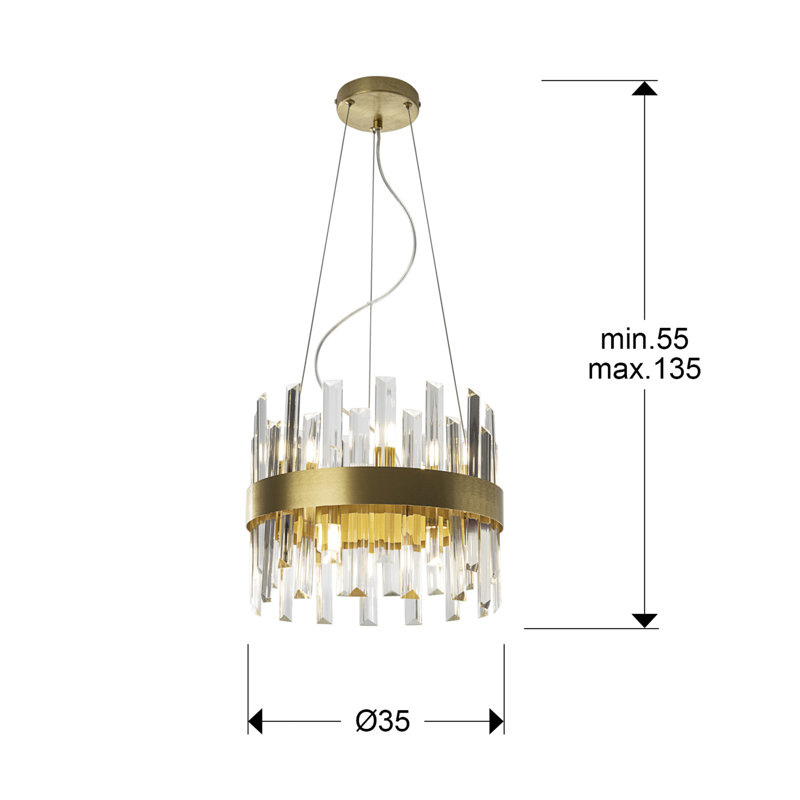 Adriela 10 - Light Drum Chandelier