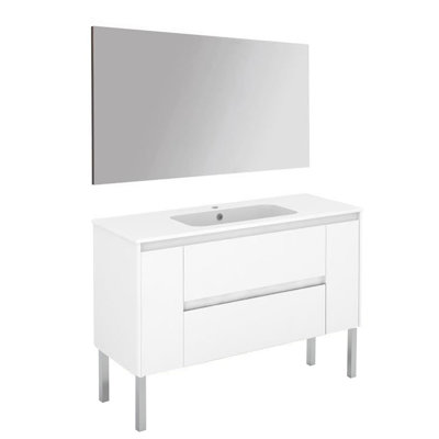 Ensemble de meuble-lavabo simple avec miroir l 47,4 po x P 18,1 po x H 22,2 po Durazo