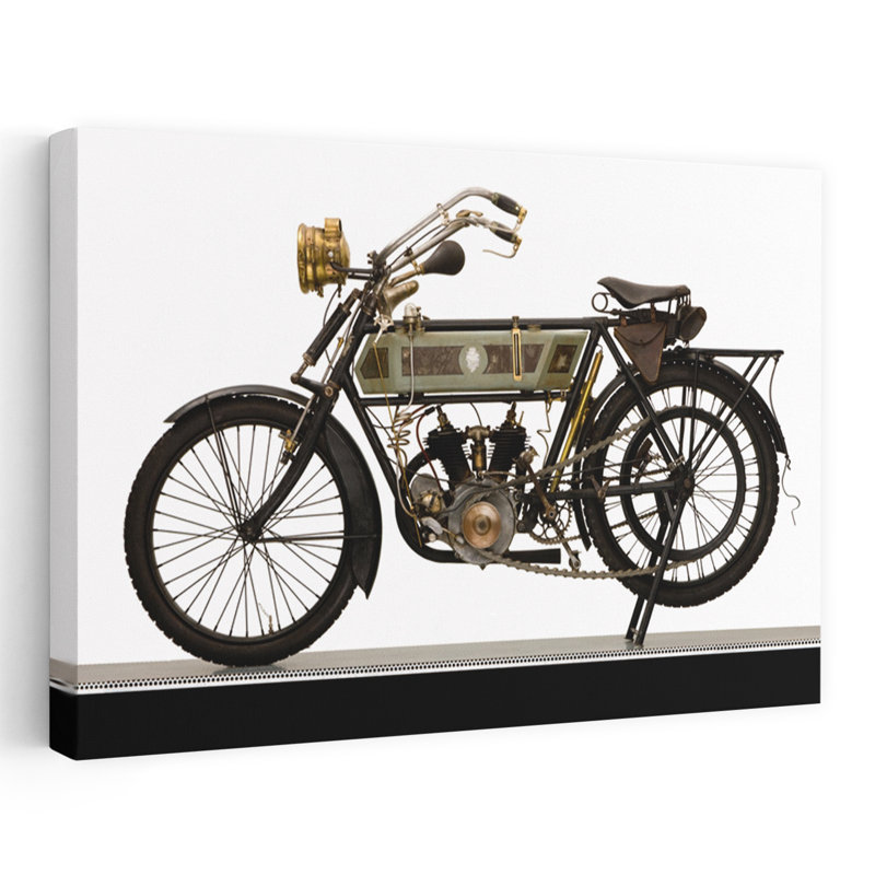 «Alcyon V-Twin Moto», paysage abstrait, nature, H 40 po x l 60 po