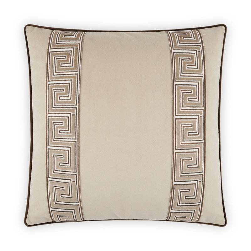 Coussin décoratif Fontanelle, Chameau, Carré 22 po