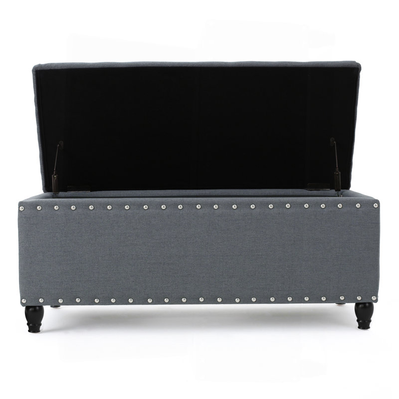 Repose-pieds avec rangement, Gris anthracite