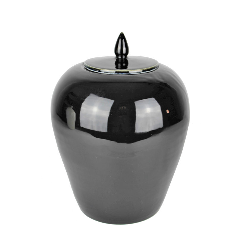 Handmade Ceramic Table Vase, Black