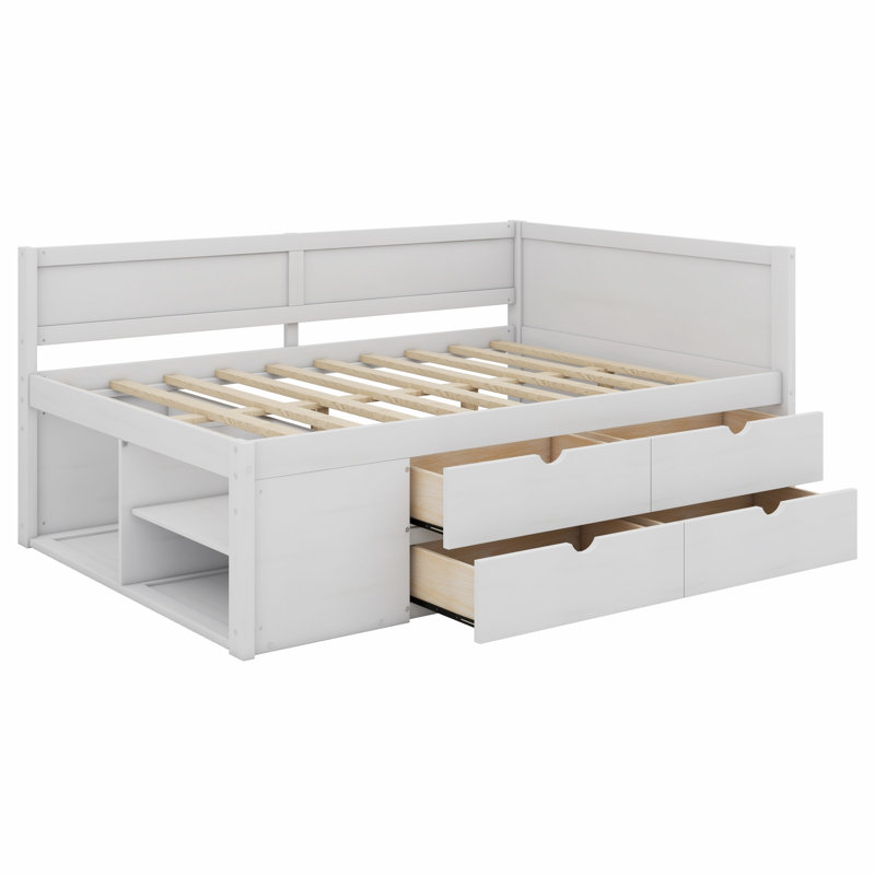 Nickelous Daybed, White,  Full / Double