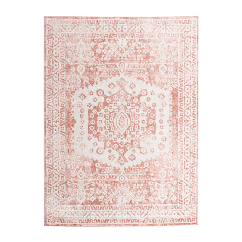 Tapis oriental rose / ivoire Braggs, Rectangle 9 pi x 12 pi