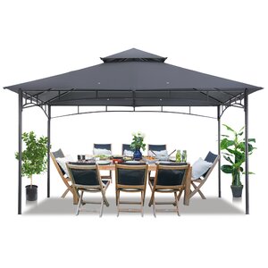 12 Ft. W x 10 Ft. D Steel Patio Gazebo The Soft Roof Gazebos