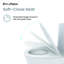 Toilette allongée brute à double chasse 1,1 / 1,6 GPF en coton blanc Bron