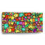  «Summer Doodles» par Matt Wills, art mural en verre acrylique, 48 po x 24 po