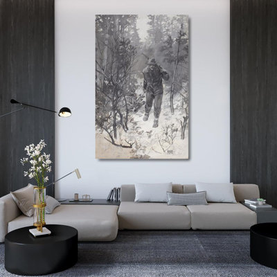 «Deer Shoot in the North Woods» par Lynn Bogue Hunt - Art mural sur toile tendue avec châssis