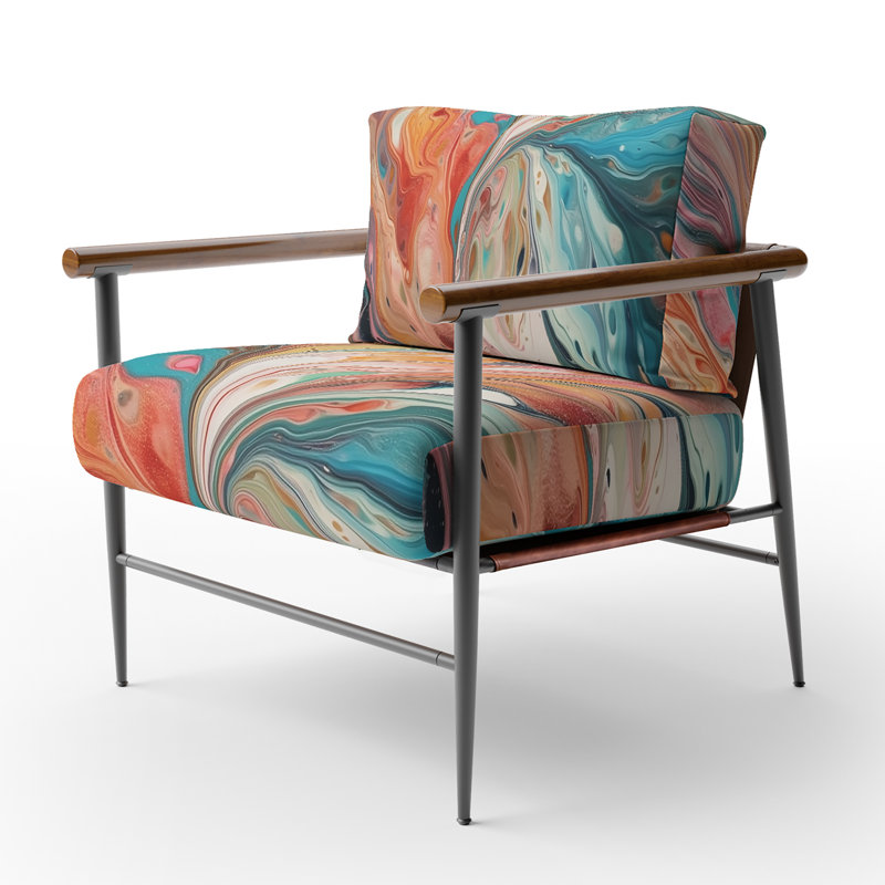 Fauteuil d'appoint rembourré Teal, Noir