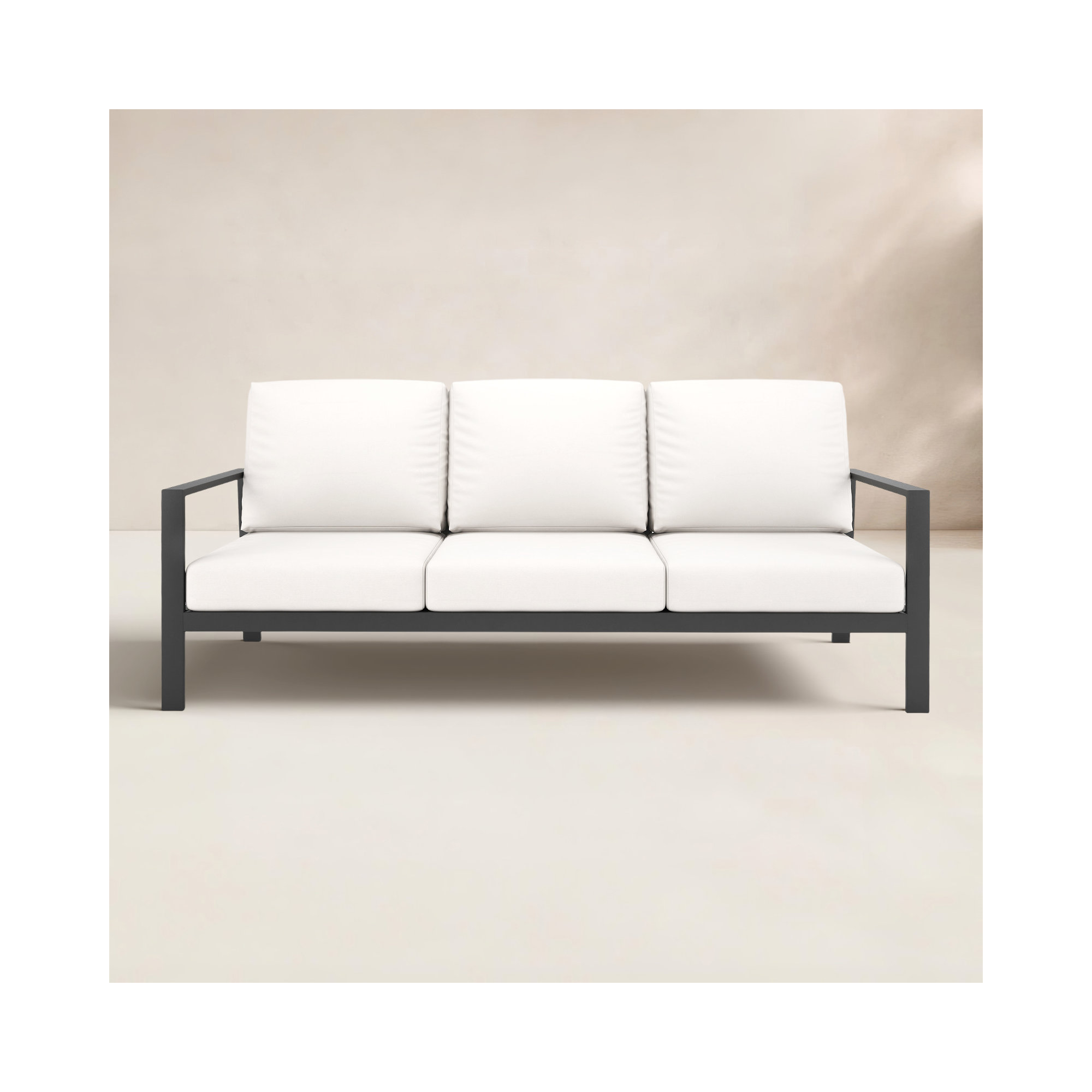 Townsend 80'' Wide Outdoor Patio Sofa with Sunbrella Cushions, Sunbrella Canvas Natural
