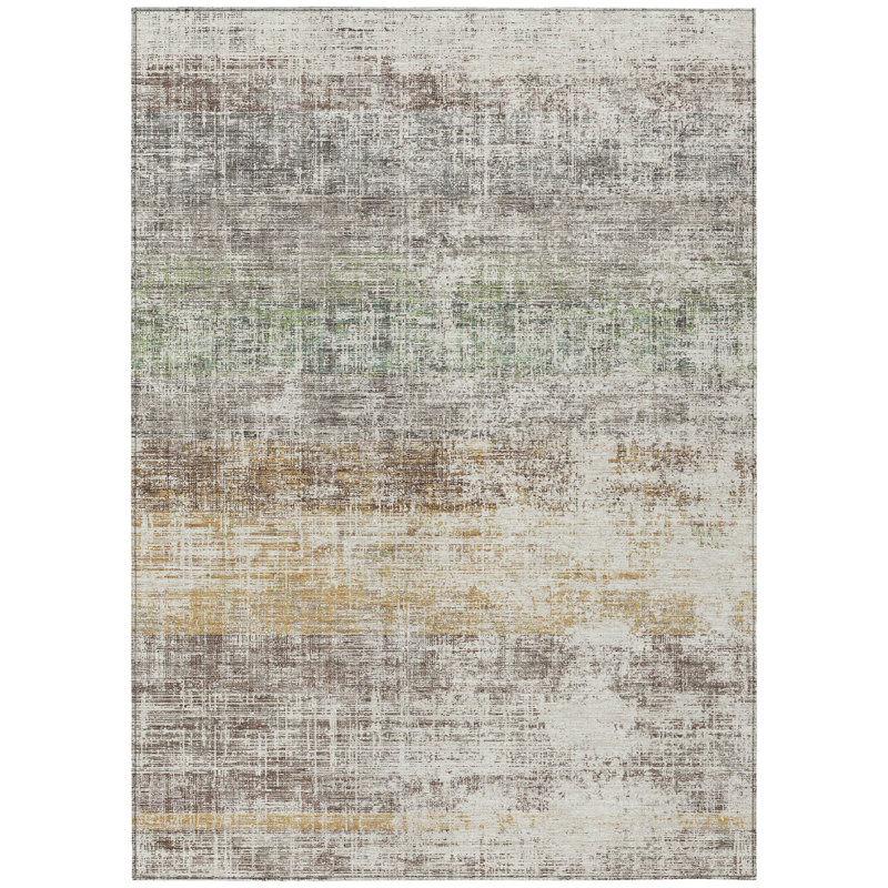 Machine Washable Indoor/Outdoor Kesler ACN2388 Stripes Rug, Rectangle 2'6" x 3'10"