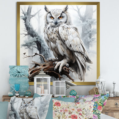 Portrait de hibou I - art mural hibou