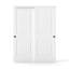 JUBEST Portes de placard coulissantes blanches à 2 panneaux apprêtés 60 po x 80 po, portes de placard moulées avec trousse de quincaillerie d'installation-122419475