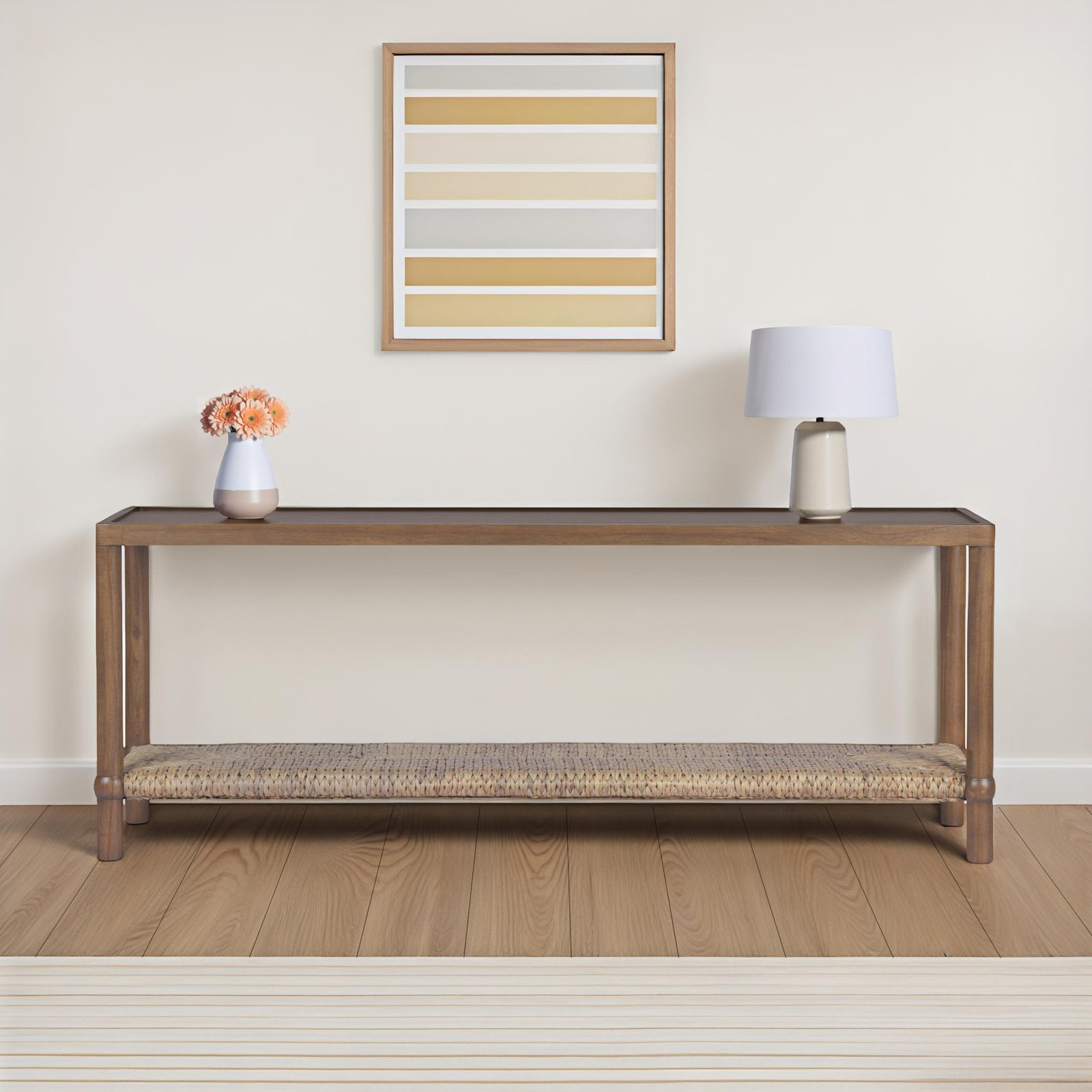 Gabriella Console Table, Brown Mindi