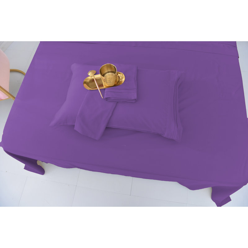 Ensemble de draps en rayonne de bambou, Très grand, Violet