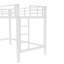 Lit mezzanine simple en métal de taille XL, lit mezzanine avec échelle facile à monter et garde-corps, blanc-683503601