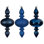 Vickerman 8.2" Swirl Finial Ornament Assortment. One matte, one shiny, and one glitter.