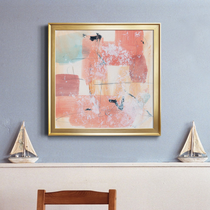 Warm Warm Under II - Toile encadrée de qualité supérieure - prête à être accrochée, H 26,5 po x l 26,5 po x P 1,5 po