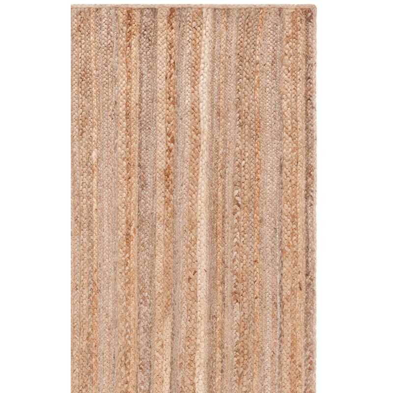 Natural Fiber Hand Woven Jute Solid Color Rug, Rectangle 6' x 9'
