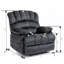 Grand fauteuil inclinable manuel en tissu pour le salon-2087986619