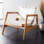 Fauteuil d'appoint en cuir tissé