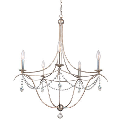 lustree 5 lumières façon bougie Farrington Gurney
