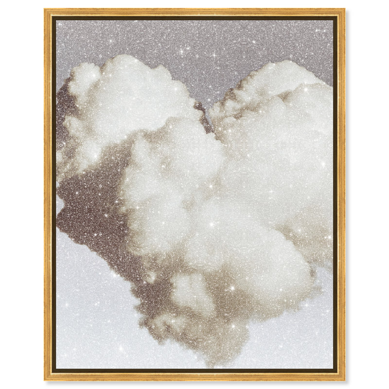 Cloud Love III Print by Oliver Gal, 31"H x 25"W, Gold Floater Frame