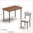 5-Piece Foam Dining Table Set Light Gray,Walnut