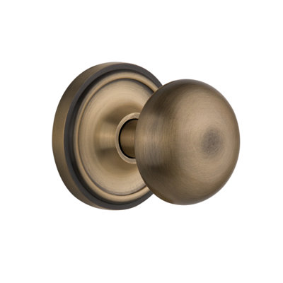 New York Interior Mortise Door Knob with Classic Rosette