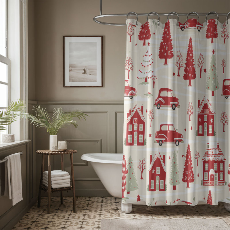 Classic Xmas - Premium Shower Curtain, 74"H x 71"W
