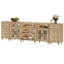 Buffet Scarlett avec 4 portes en verre, tablettes et tiroirs-82352300