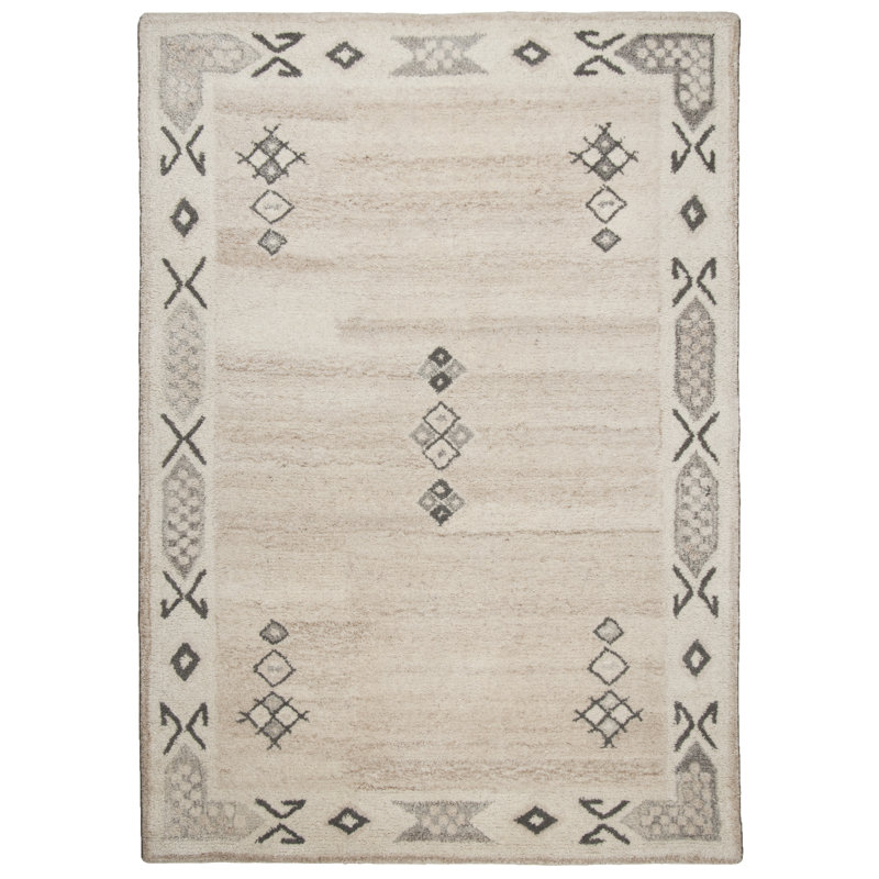 Bradbury Southwestern Wool Hand Woven Area Rug, Rectangular 90 x 160 cm