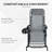 Outsunny 2 Pieces Outdoor Rocking Chairs, Foldable Reclining Zero Gravity Lounge Rocker With Pillow, Cup & Phone Holder, Combo Design With Folding Legs, Gray-1149286556