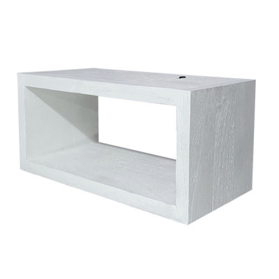 Kalthum Acacia Solid Wood Cube Shelf