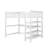 Full Size Loft Bed With Shelves And Under-Bed Desk-637831309