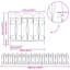55.5cm H x 305.5cm W Steel Hardware-123601026