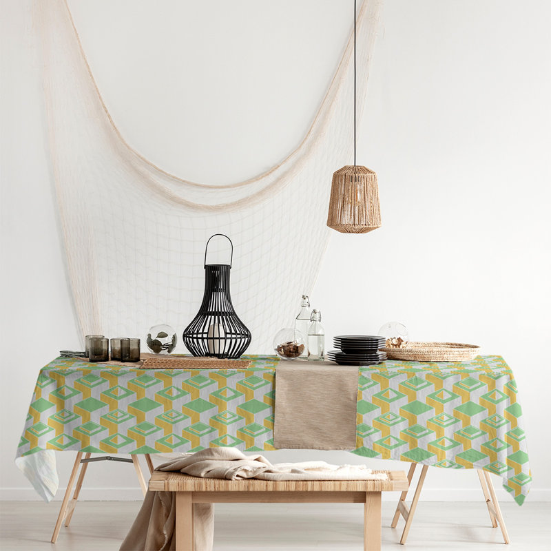 Nappe de gratte-ciels classiques, Jaune/vert