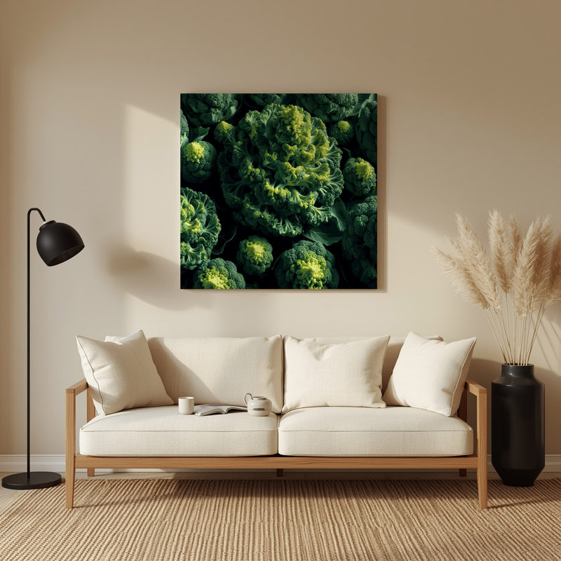 Légumes, art mural vert en métal Romanesco, H 8 po x l 8 po