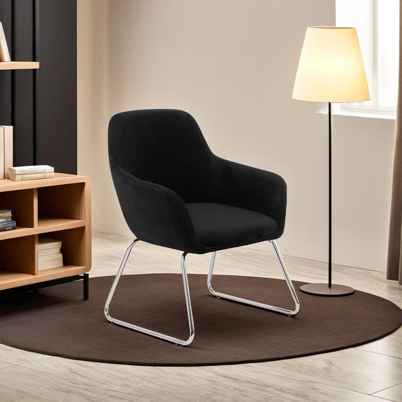 Dileo Upholstered Armchair, Black