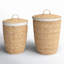 Seagrass Handmade Decorative and Functional Storage Basket with Liner and Matching Tops-1459274901