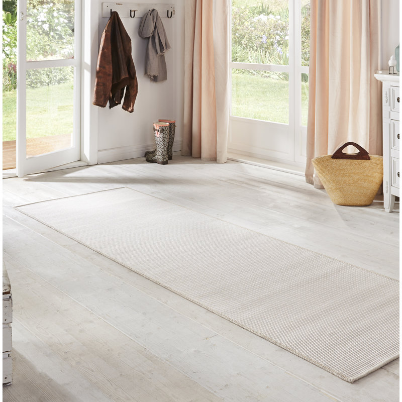 Nature Flatweave Cream White Rug, Runner 80 x 250cm