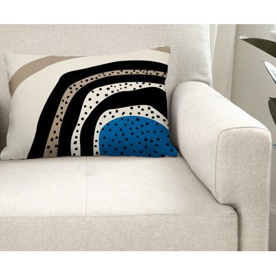 Willow Abstract Spun Polyester Outdoor Reversible Throw Pillow