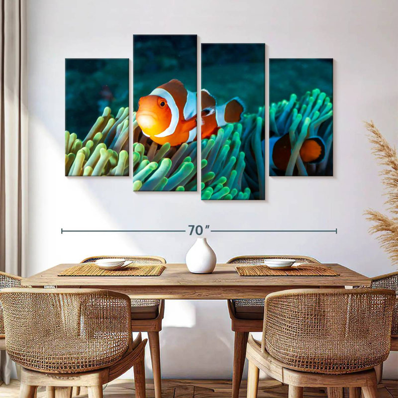 Brampt Frowning Clownfish, 42'' H x 68'' W