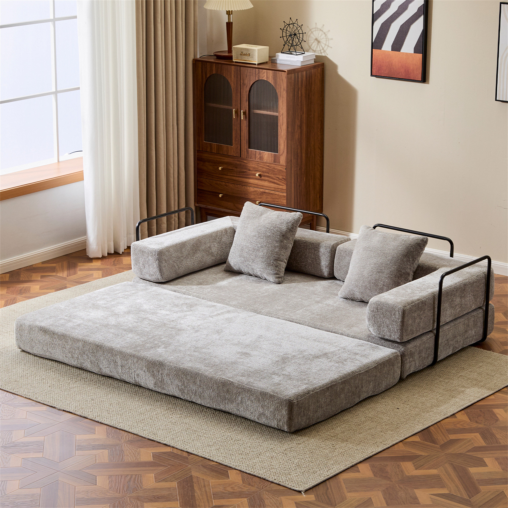 Wrought Studio™ Floor Couch | Wayfair