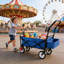 Chariot utilitaire d'extérieur pliable avec porte-gobelets et poignée réglable