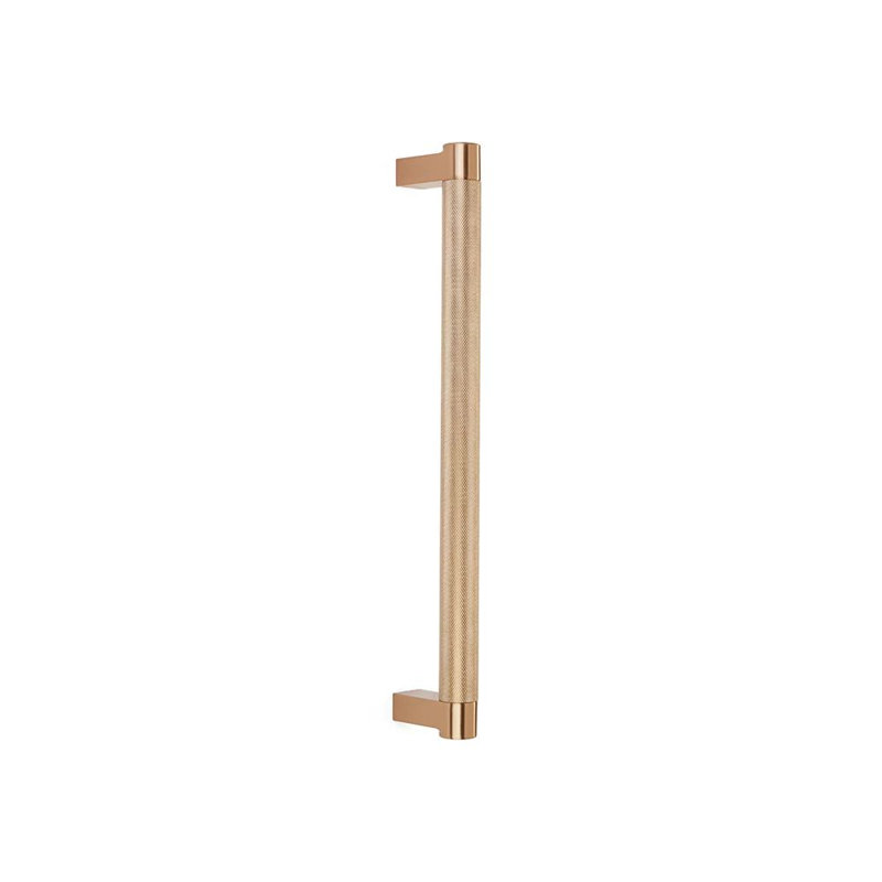 Emtek Select Appliance Pull Rectangular Stem & Knurled Bar, (GBTB), Satin Copper, 12"
