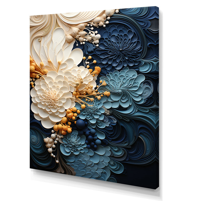 Laquatta, encre liquide en spirale IV sur toile, H 20 po x l 12 po x P 1 po